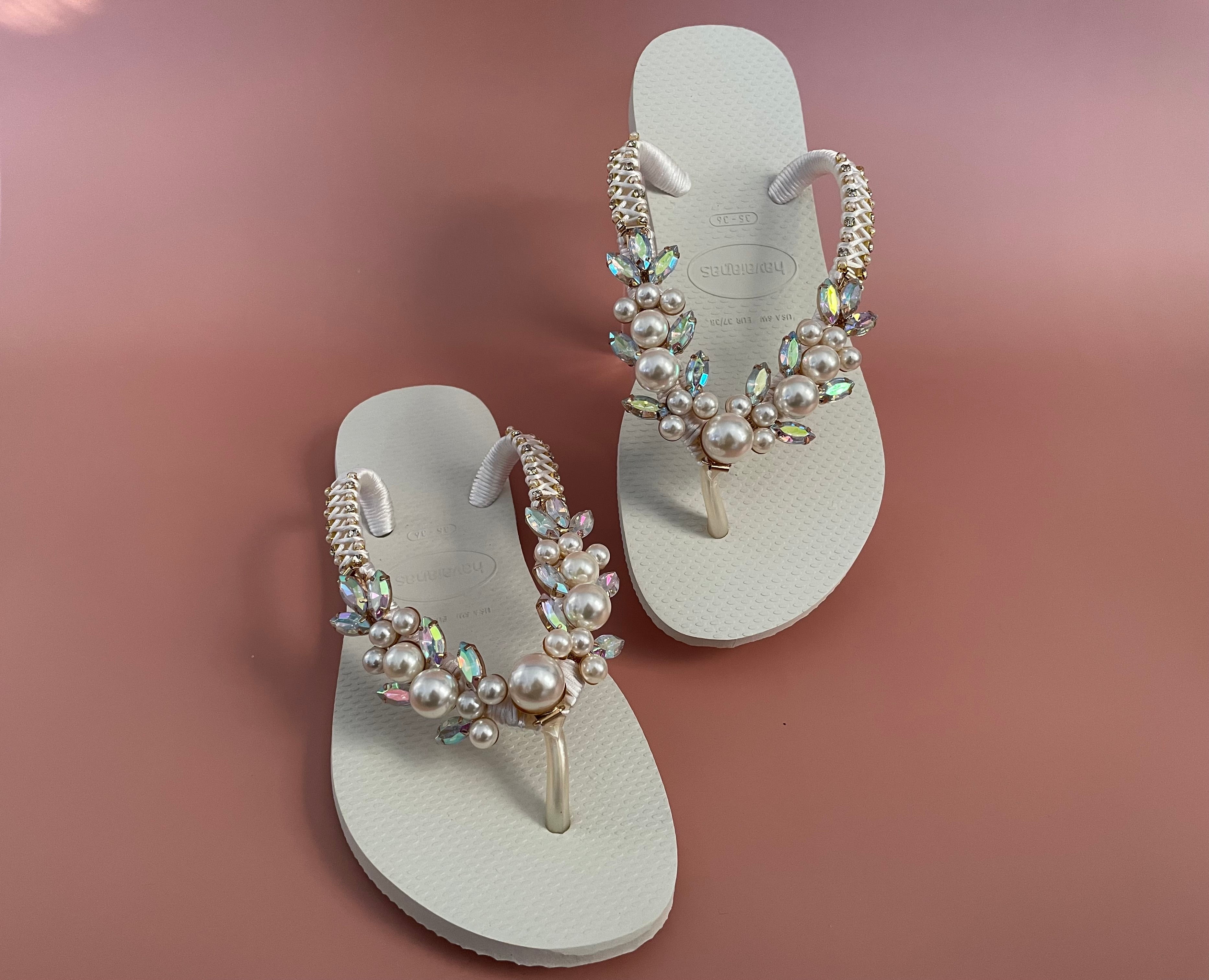 Havaianas Pearl Flip Flops Luxurious Sparkle for Special Occasions Dazzle Flip Flops